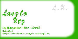 laszlo utz business card